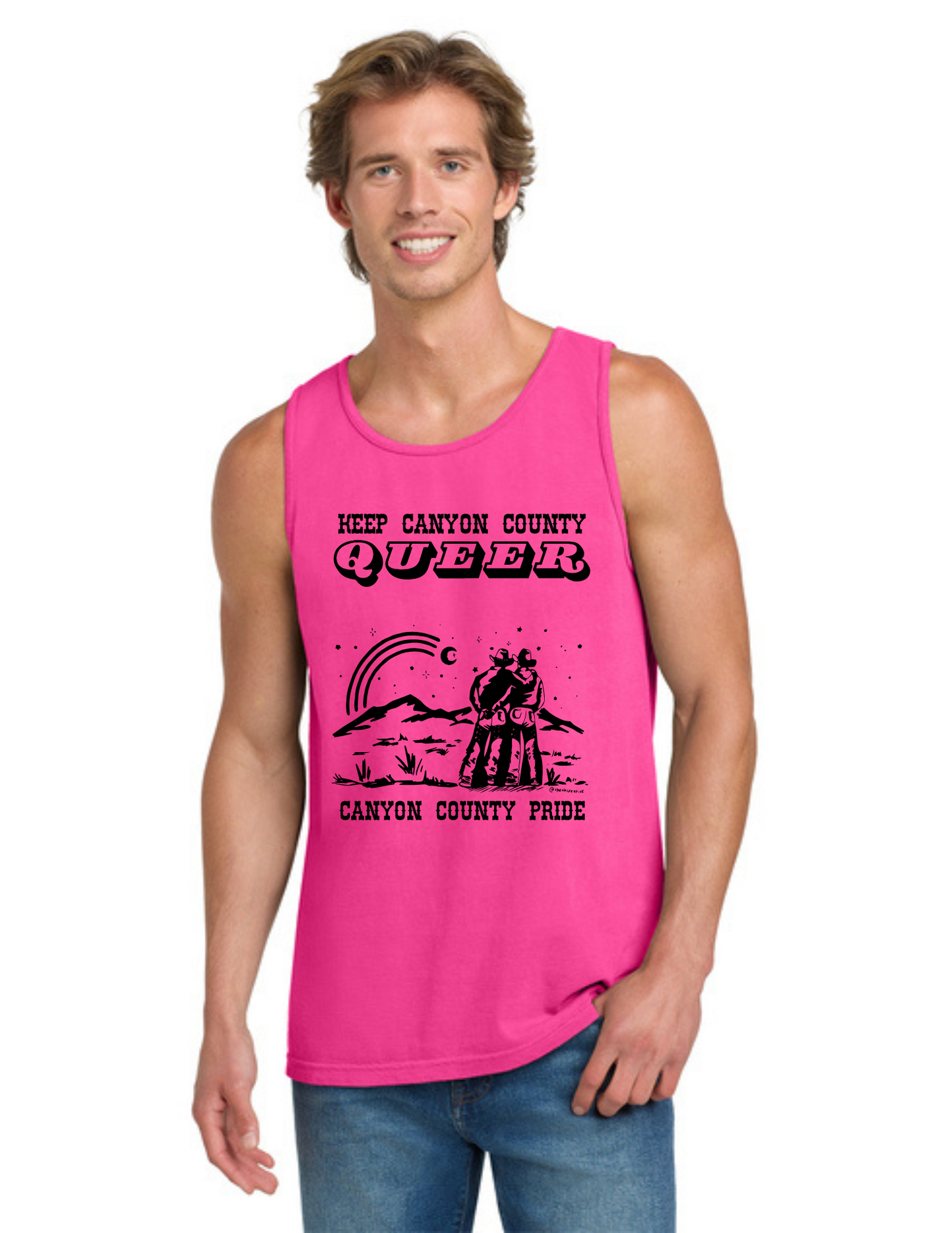 COWBOY Tank Top - Neon Pink