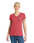 District® Women’s Perfect Tri® V-Neck Tee - RED FROST