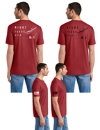 District® Perfect Tri® Tee w/ "RIGHT TURNS ONLY" Back Logo - RED FROST