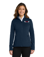 Port Authority® Women's Grid Fleece Jacket w/ Embroidery - RIVER BLUE NAVY