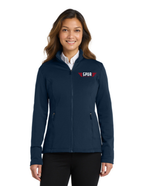 Port Authority® Women's Grid Fleece Jacket w/ Embroidery - RIVER BLUE NAVY