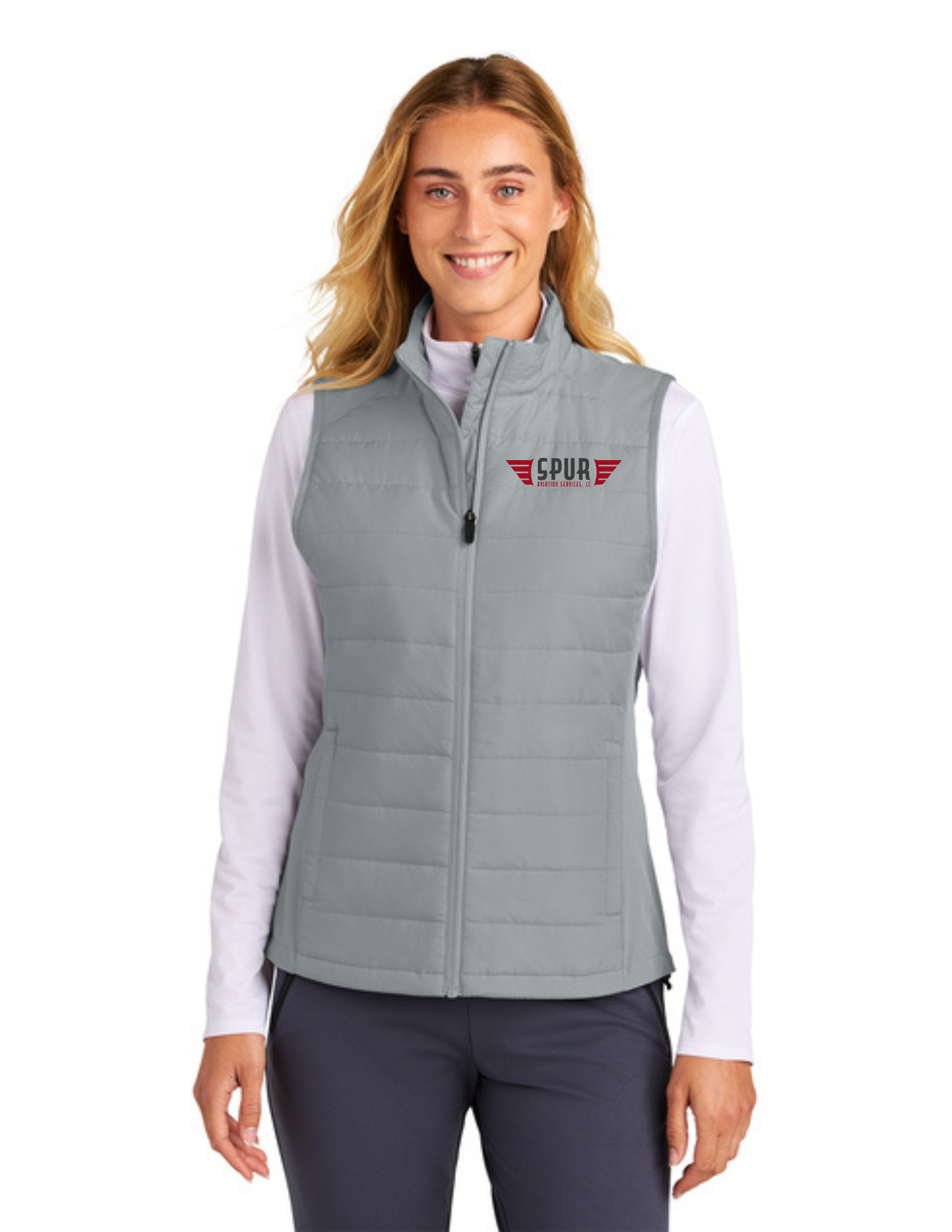 Sport-Tek® Women’s Teknical Hybrid Vest w/ Embroidery - SILVER