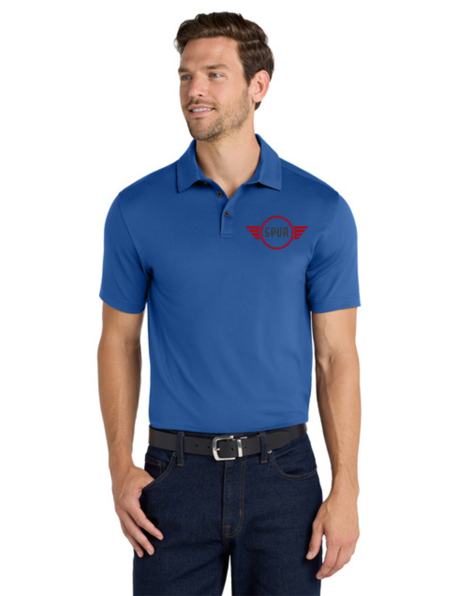 Port Authority® City Stretch Polo w/ Embroidery - TRUE BLUE