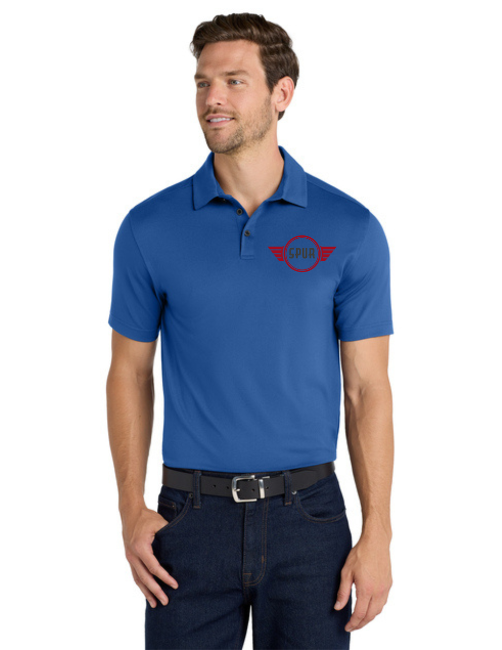 Port Authority® City Stretch Polo w/ Embroidery - TRUE BLUE