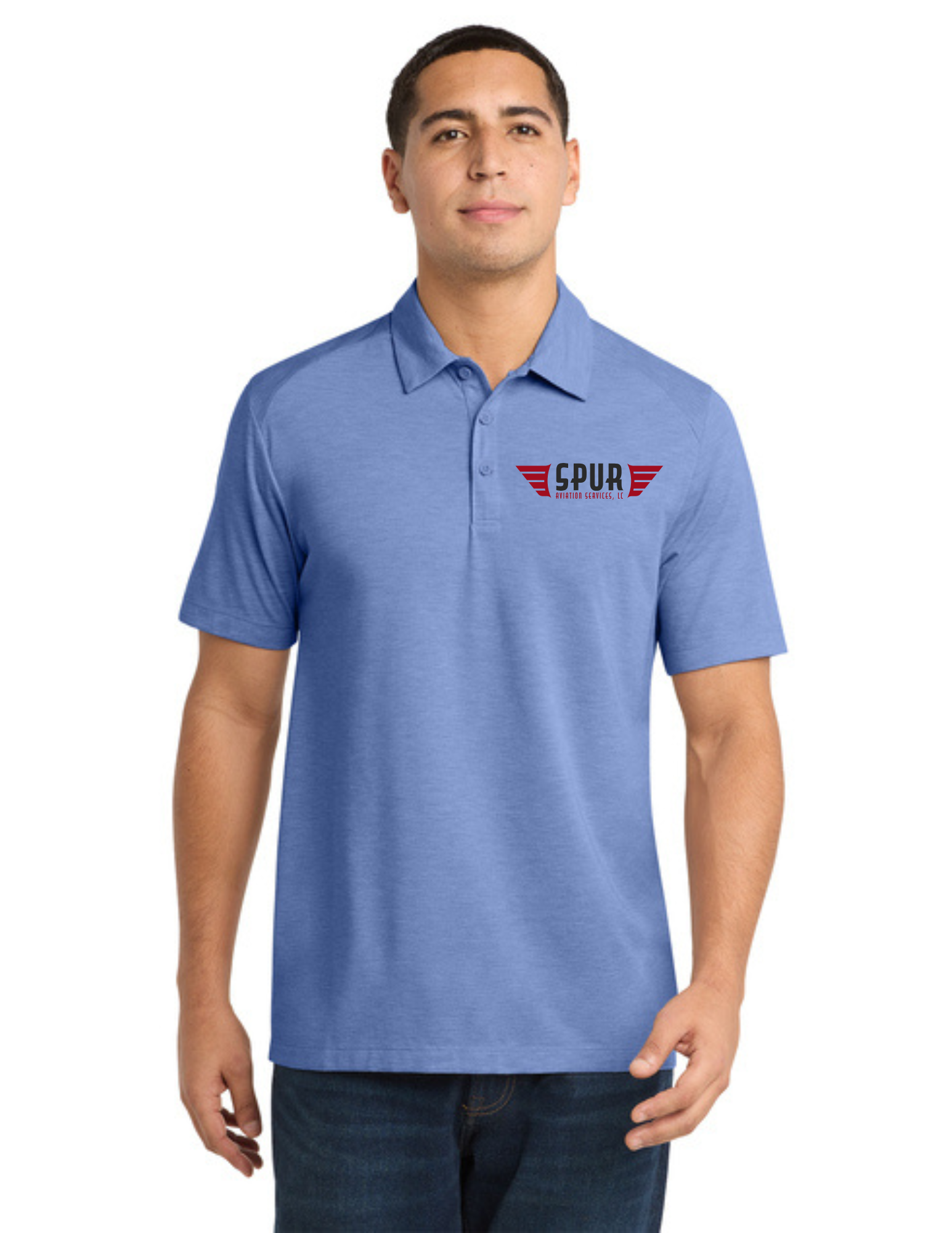 Sport-Tek ® PosiCharge ® Tri-Blend Wicking Polo w/ Embroidery - TRUE ROYAL HEATHER