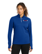 Sport-Tek® Women's Sport-Wick® Textured 1/4-Zip Pullover w/ Embroidery - TRUE ROYAL