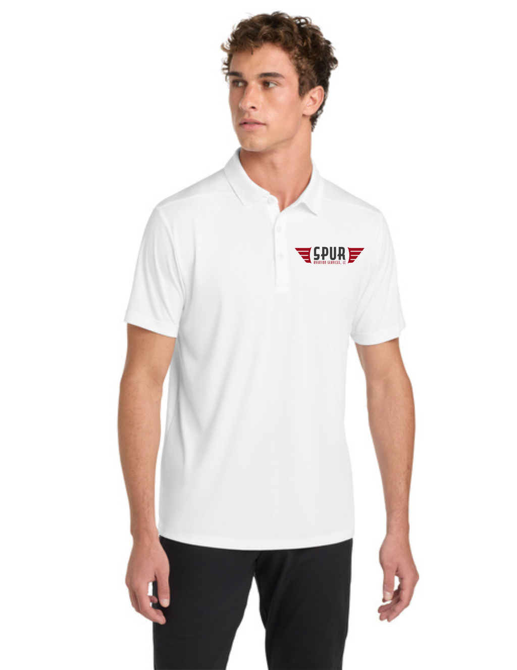 Sport-Tek® Posi-UV® Pro Polo w/ Embroidery - WHITE