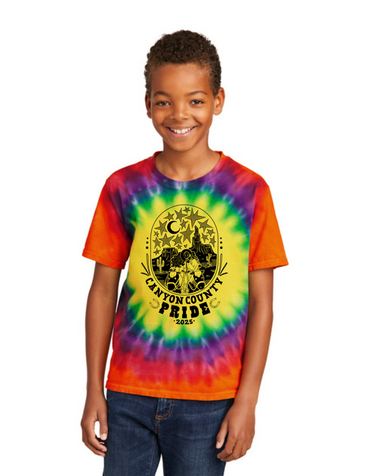 COWGIRL - YOUTH Short Sleeve Shirt (RAINBOW)
